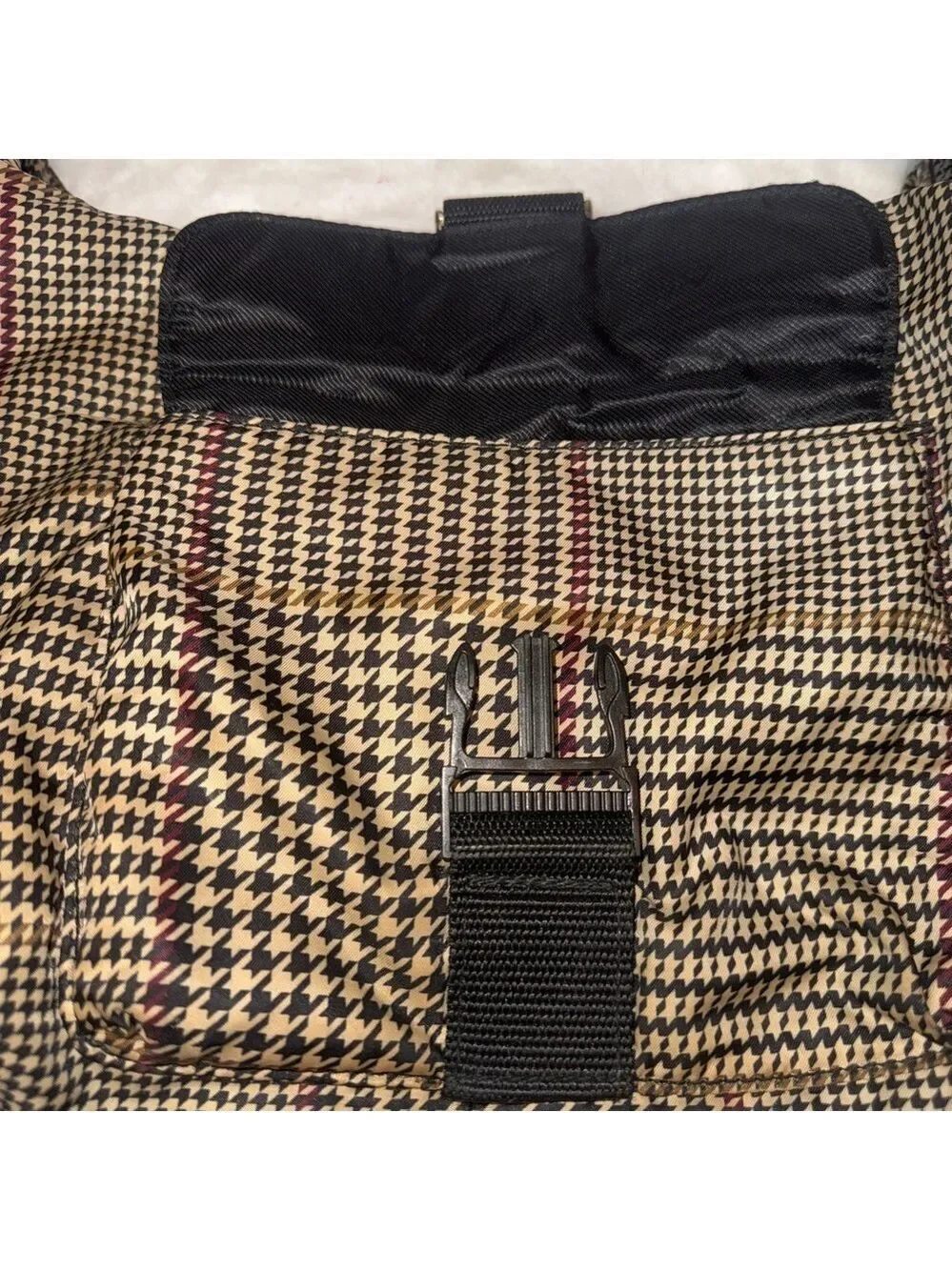 Ralph Lauren Houndstooth Hobo Shoulder Bag